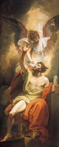 "Isaiah's Lips Anointed With Fire" by Benjamin West